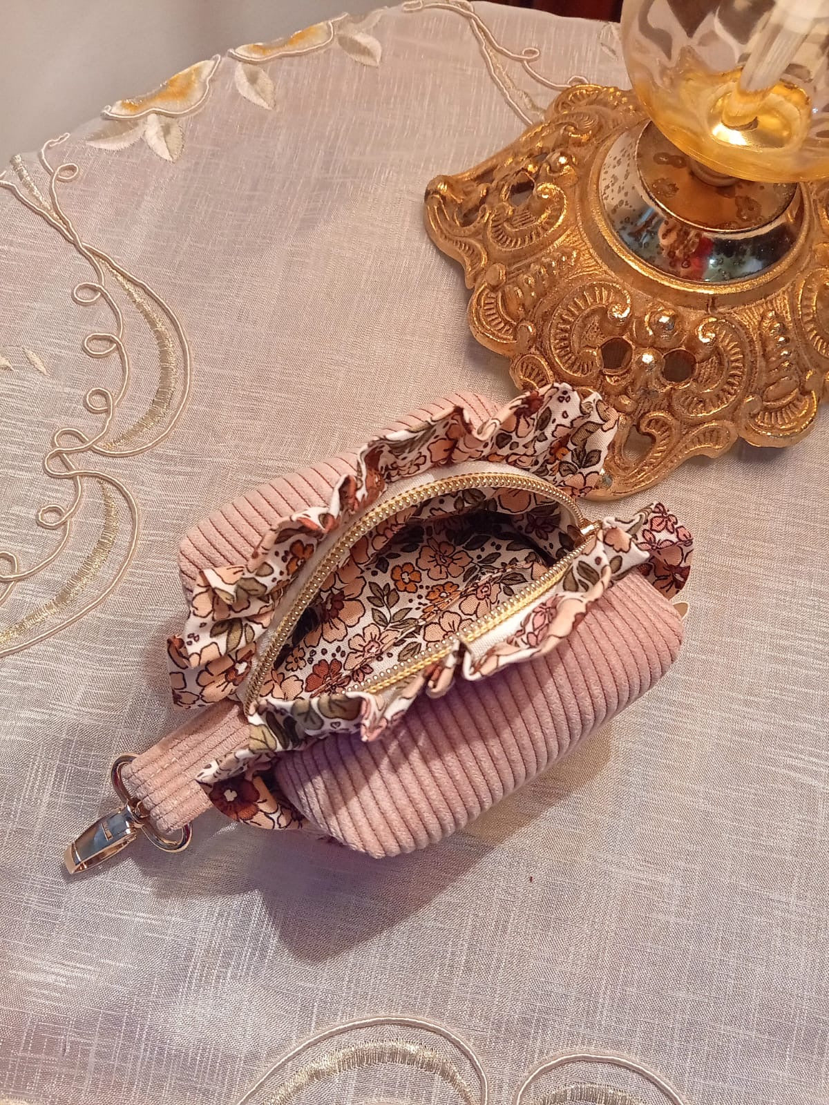 Mini Beauty Bag Velvet Rosa