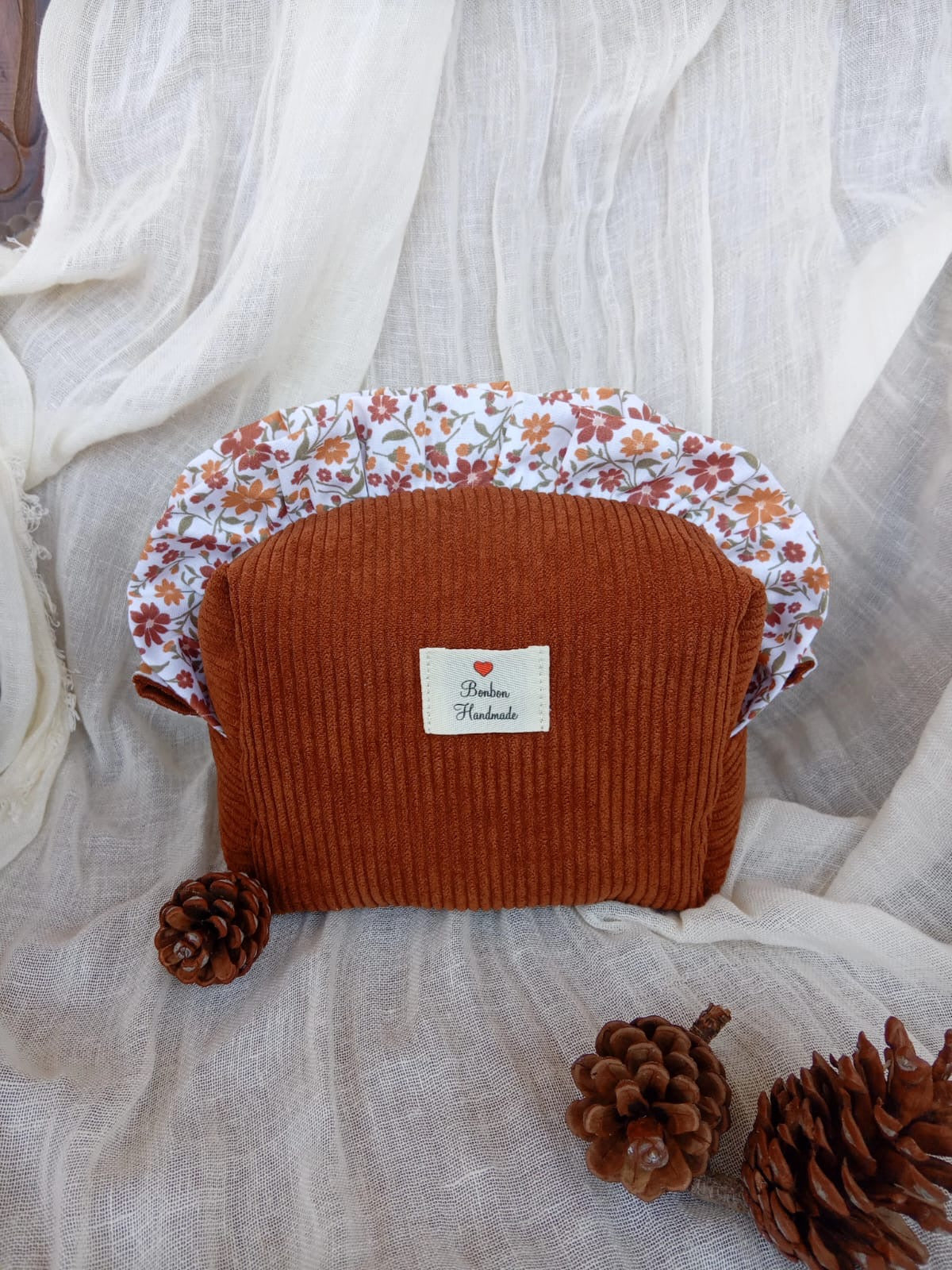 Beauty Bag Velvet Cannella