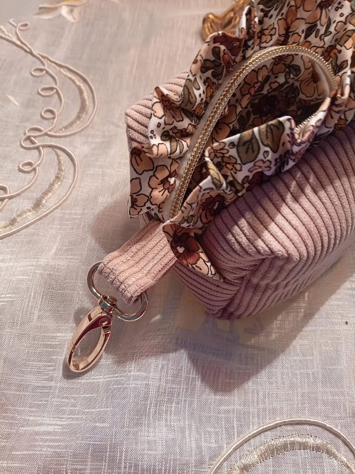 Mini Beauty Bag Velvet Rosa