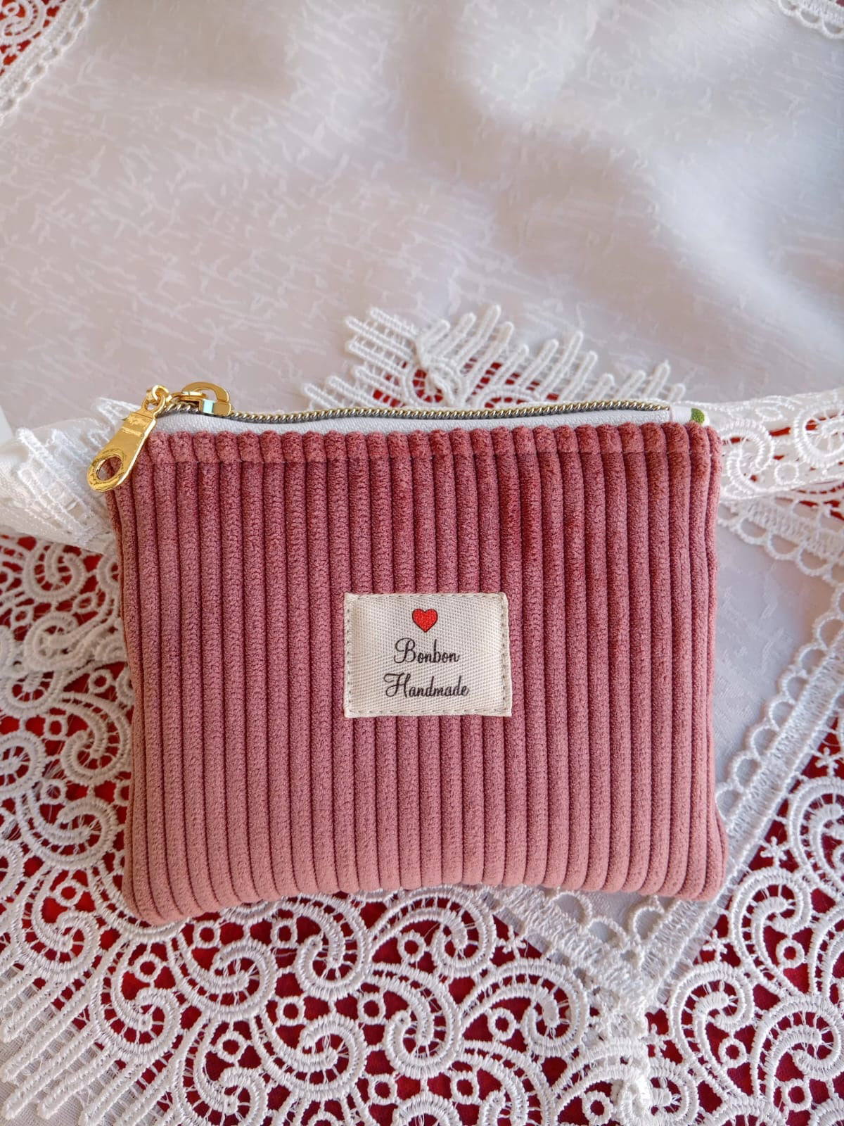 Portamonete Velvet rosa