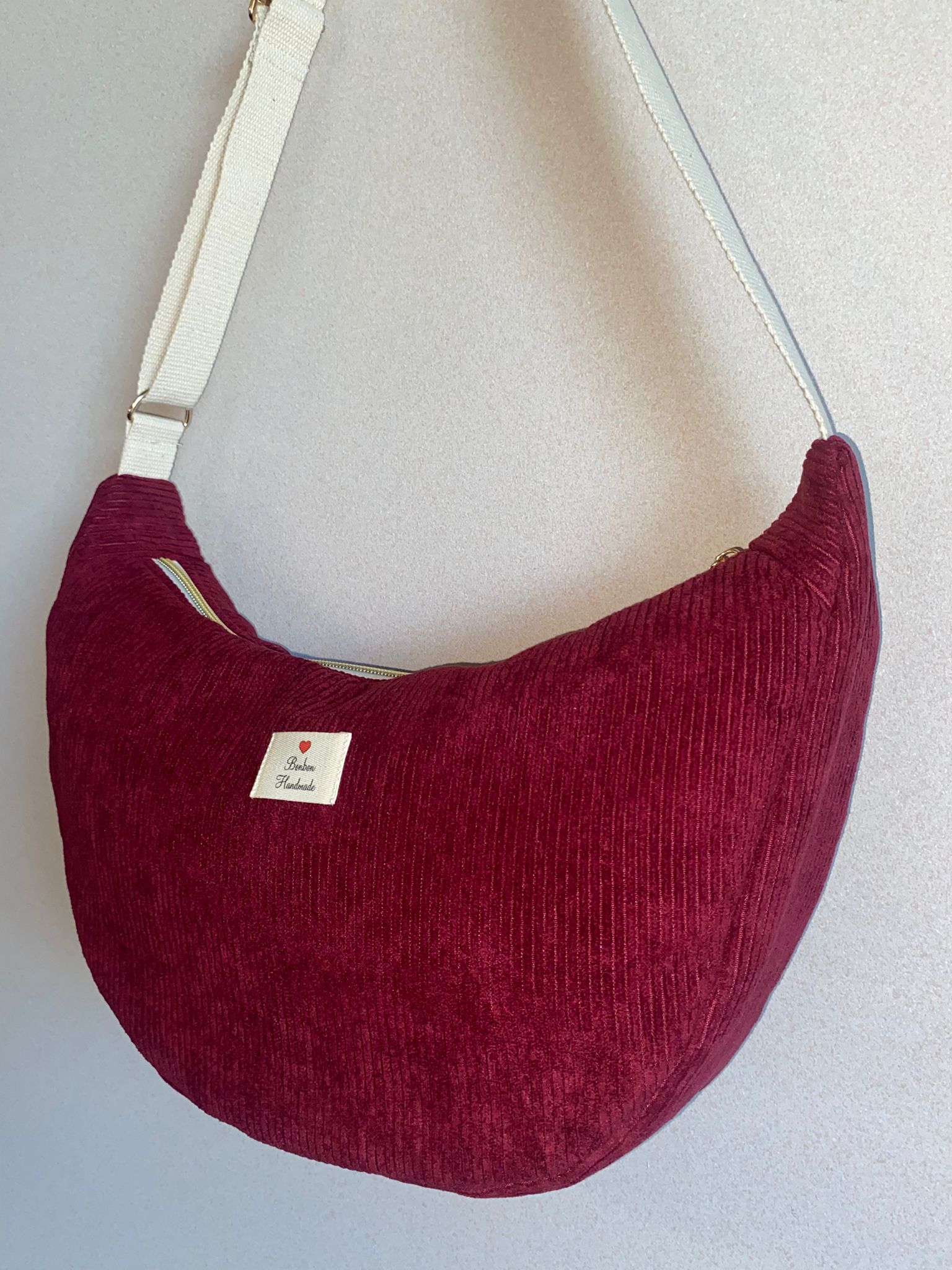 Croissant Bag Velvet Bordeaux