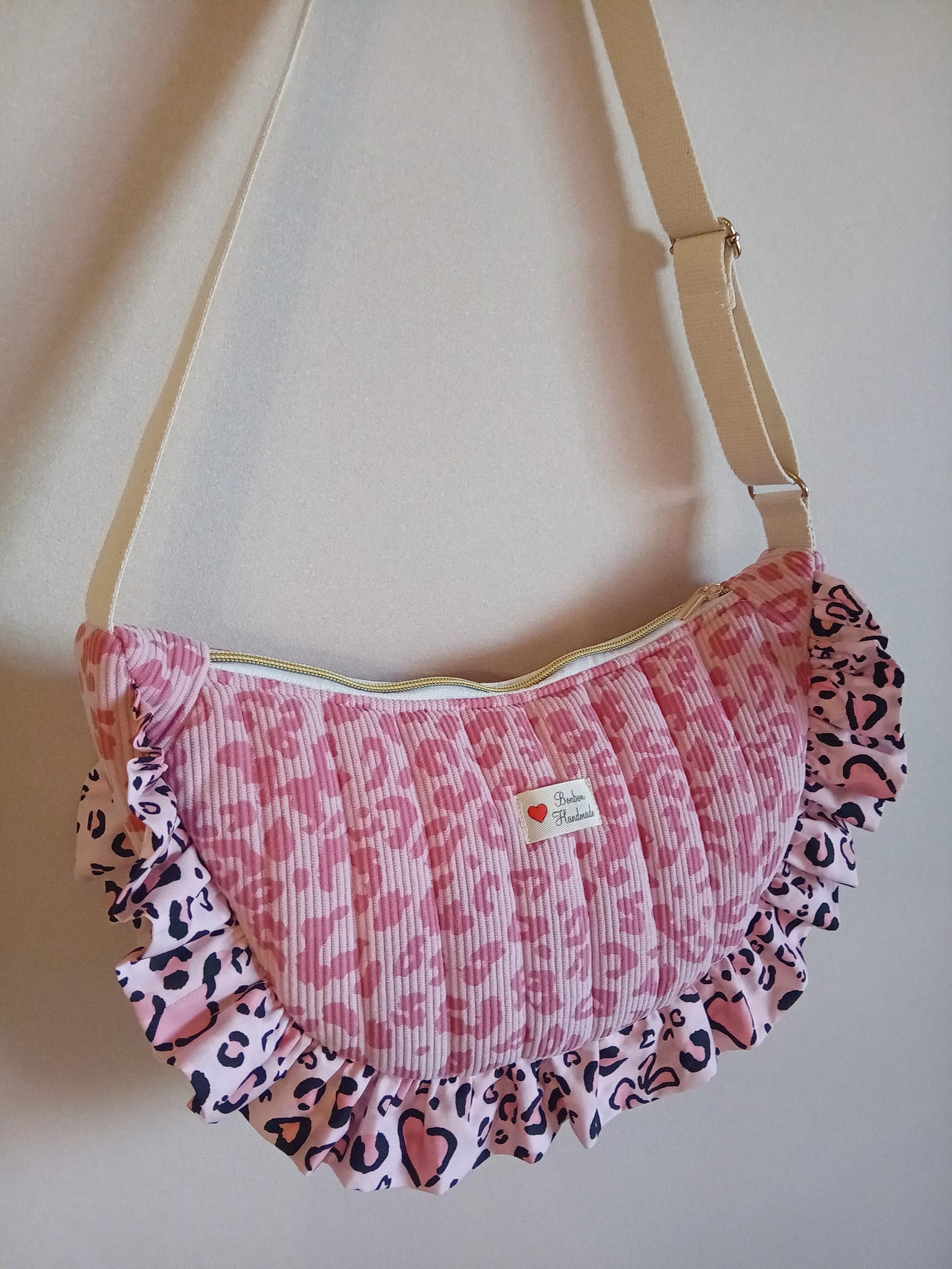 Croissant Bag Velvet Leopard