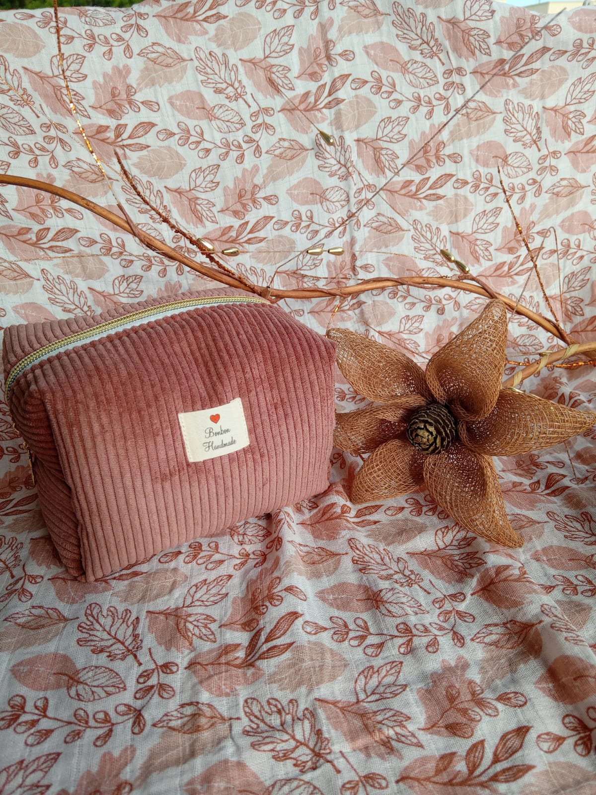 Beauty Bag Velvet Rosa