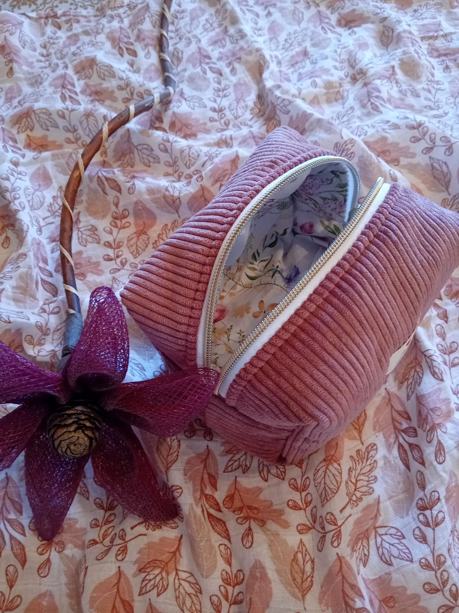 Beauty Bag Velvet Rosa