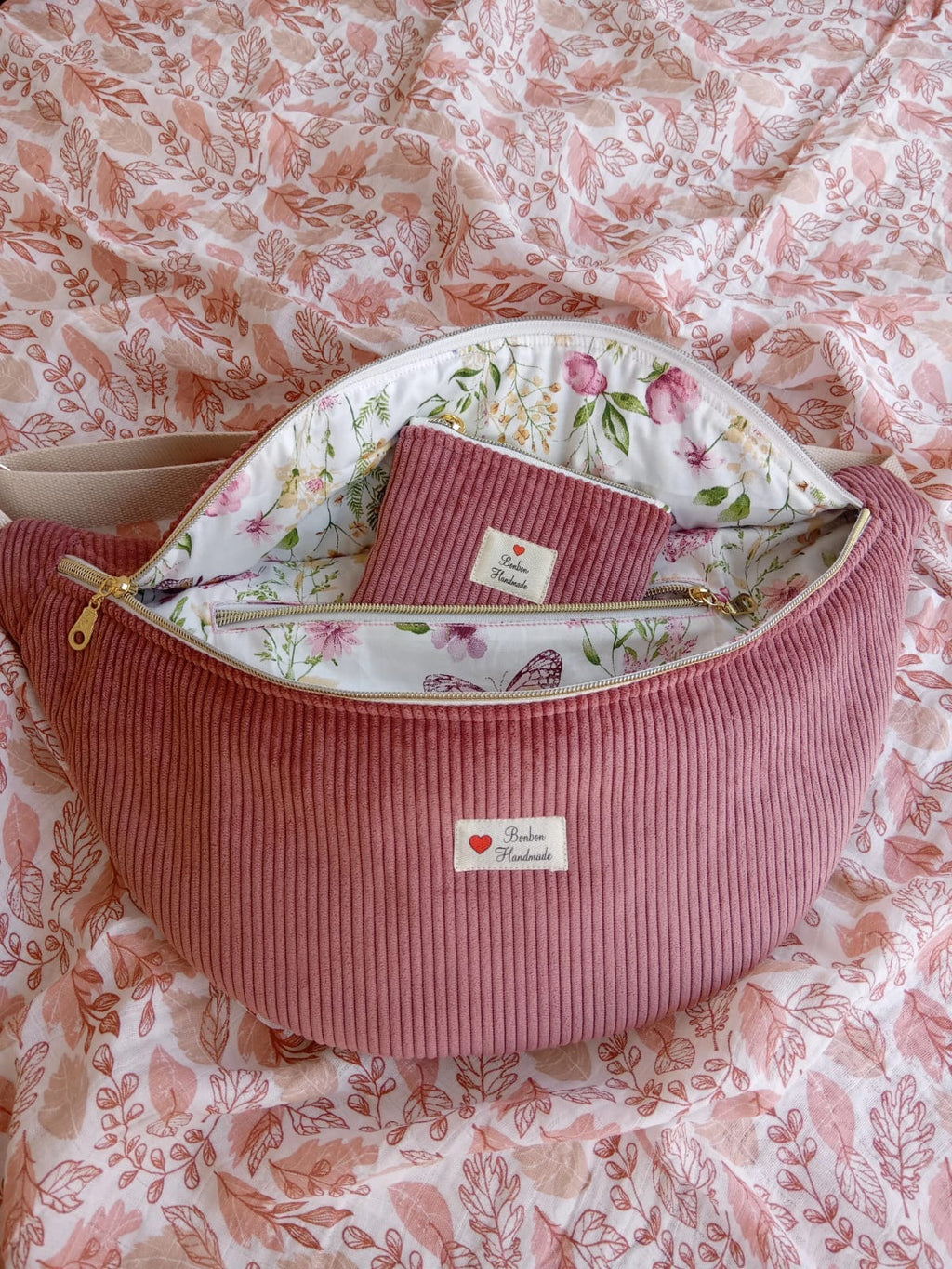 Sac Banane Velvet Rosa