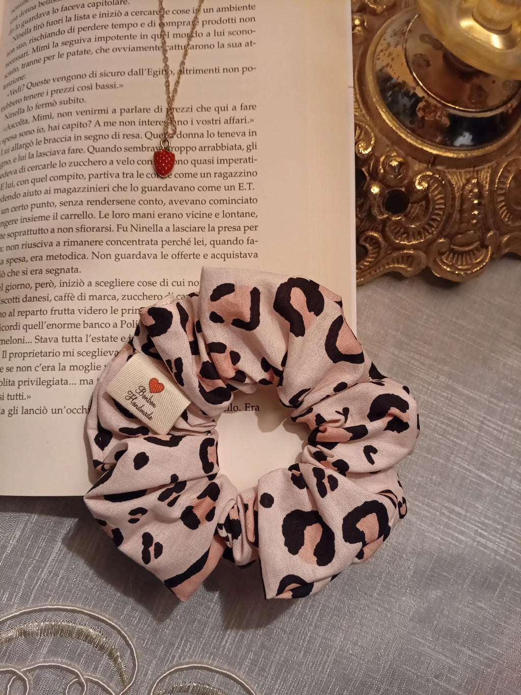 Scrunchie Pink Leopard