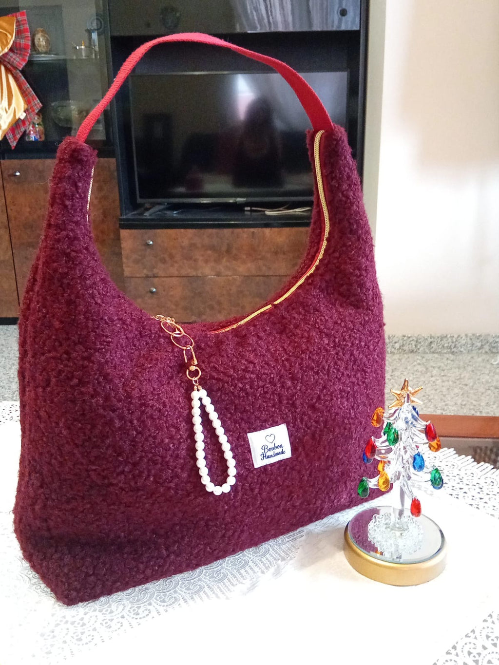 Ruby Bag Red Bouclè