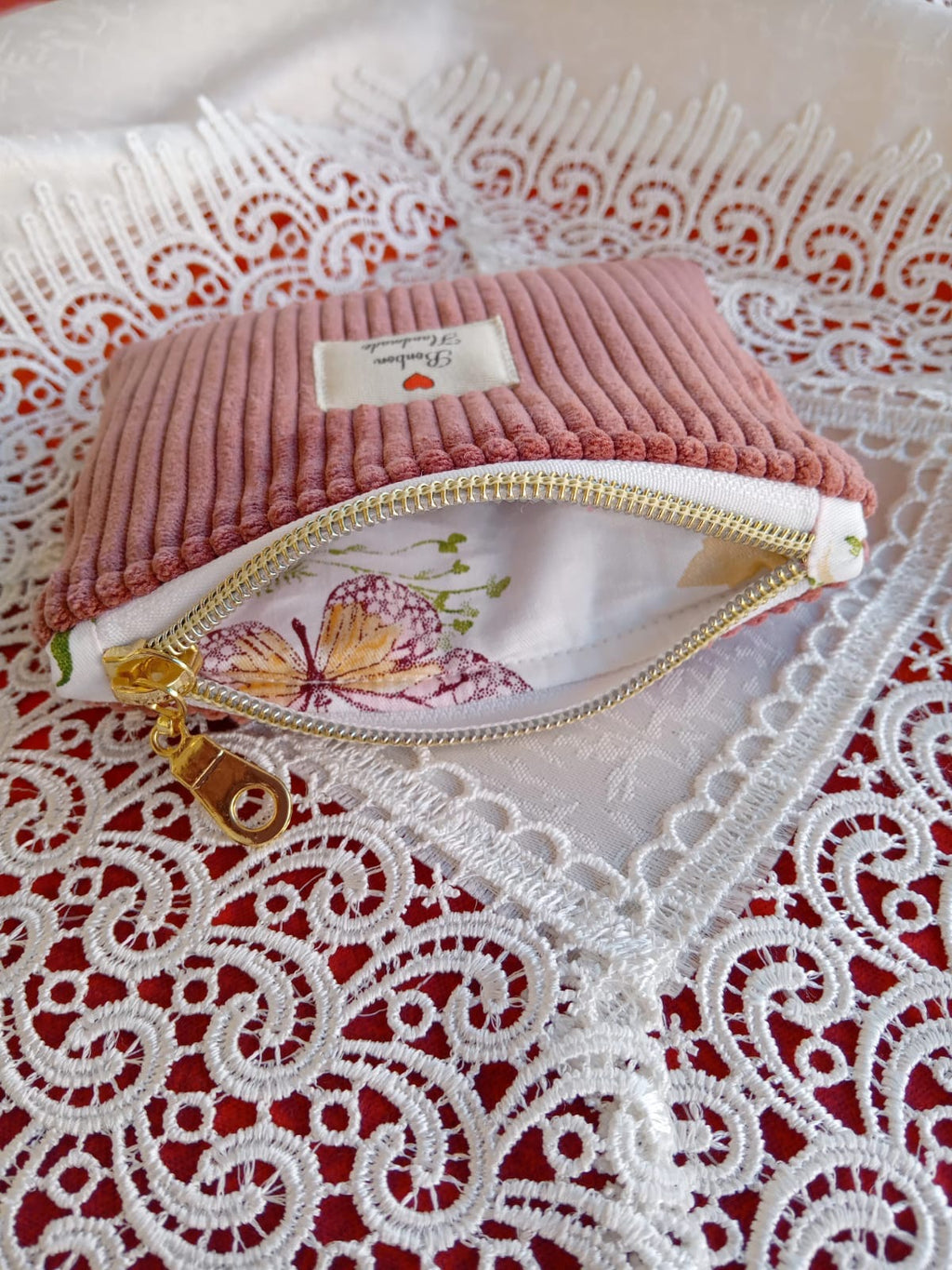 Portamonete Velvet rosa