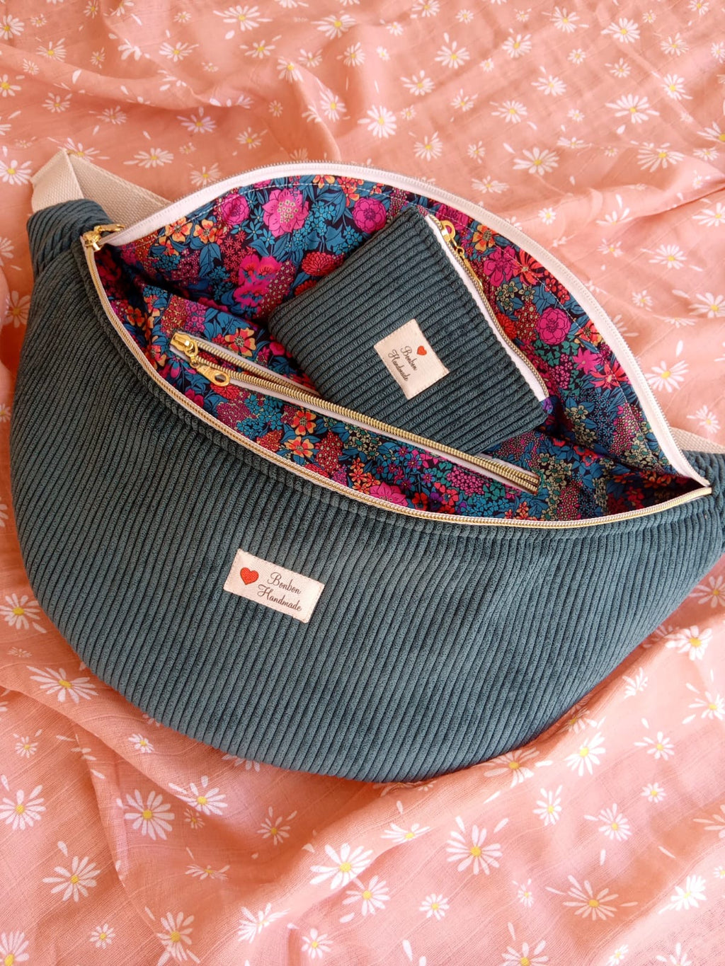 Sac Banane Velvet Verde