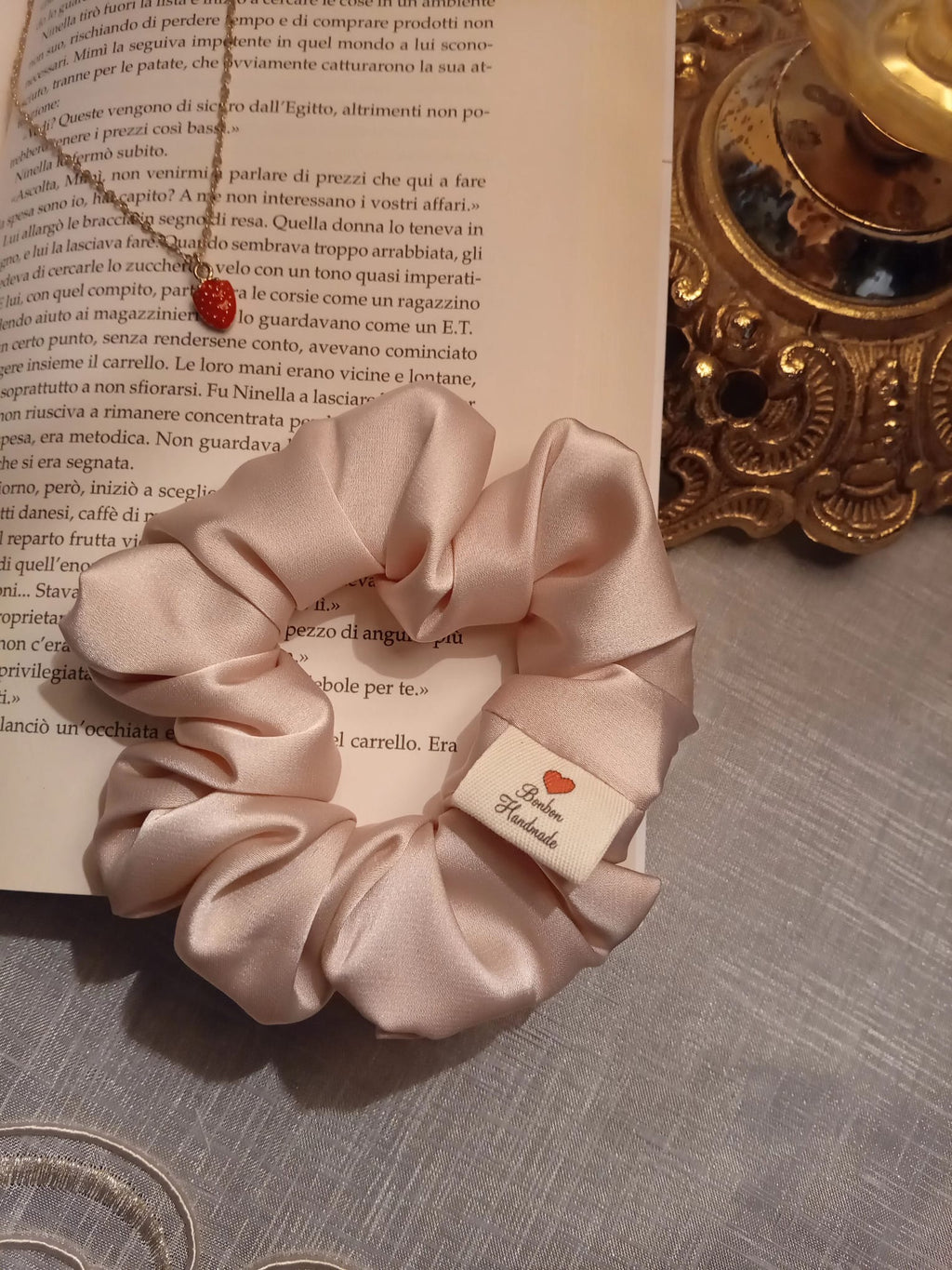 Scrunchie Raso Rosababy