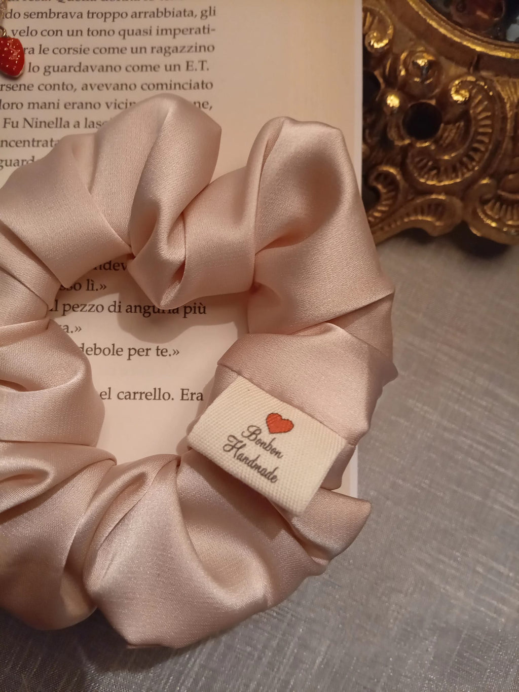 Scrunchie Raso Rosababy