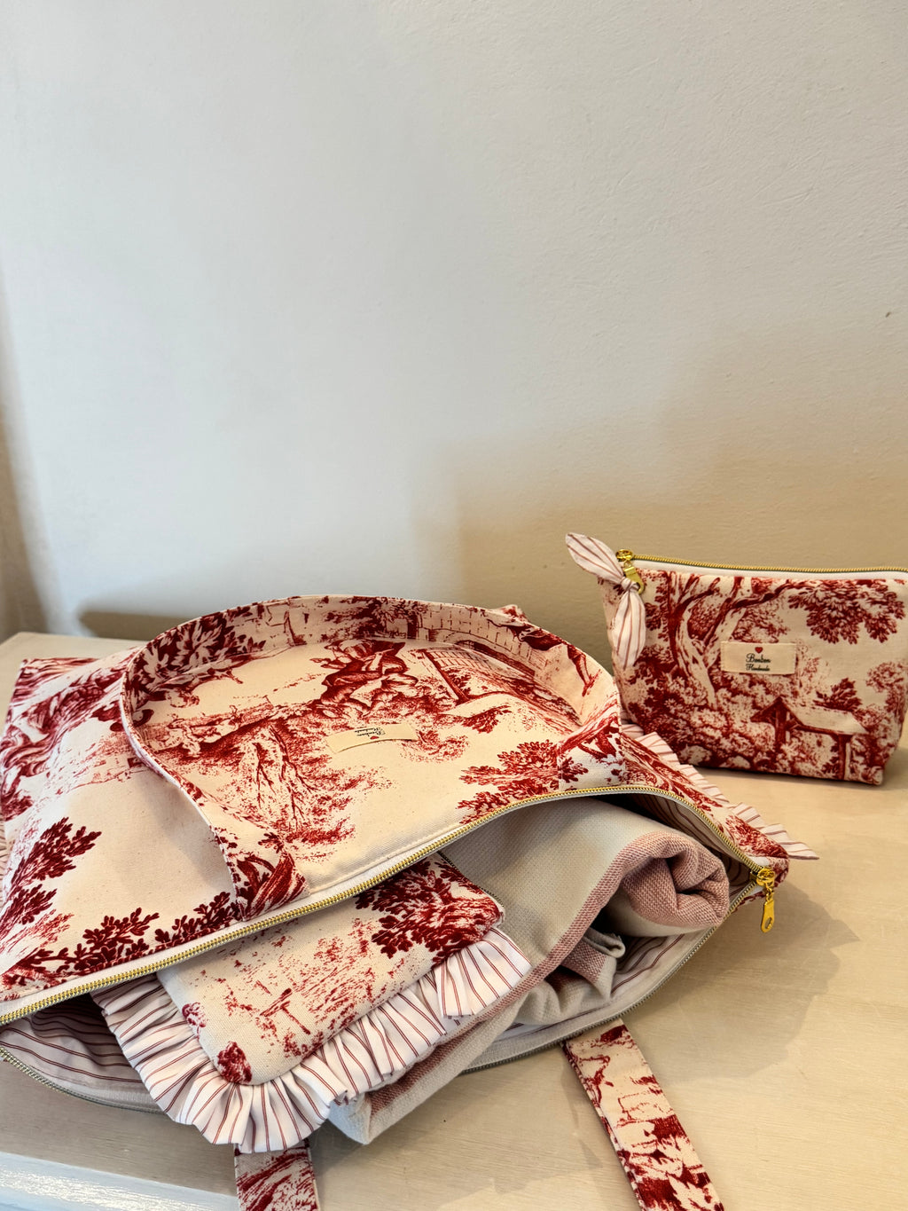 Trousse bustina "Toile de Jouy"