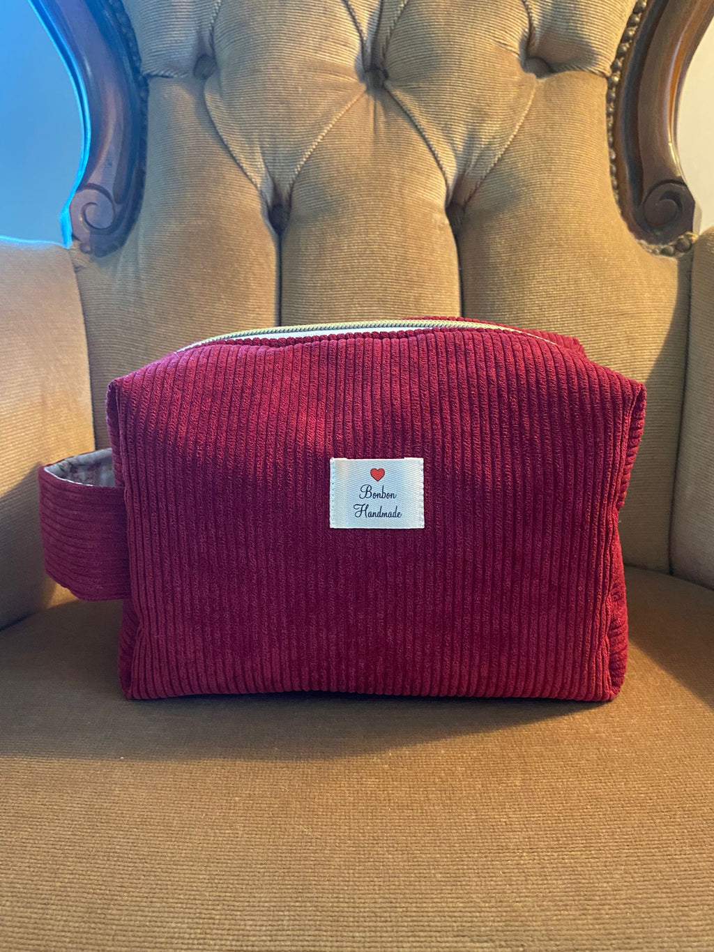 Beauty Bag Velvet Bordeaux