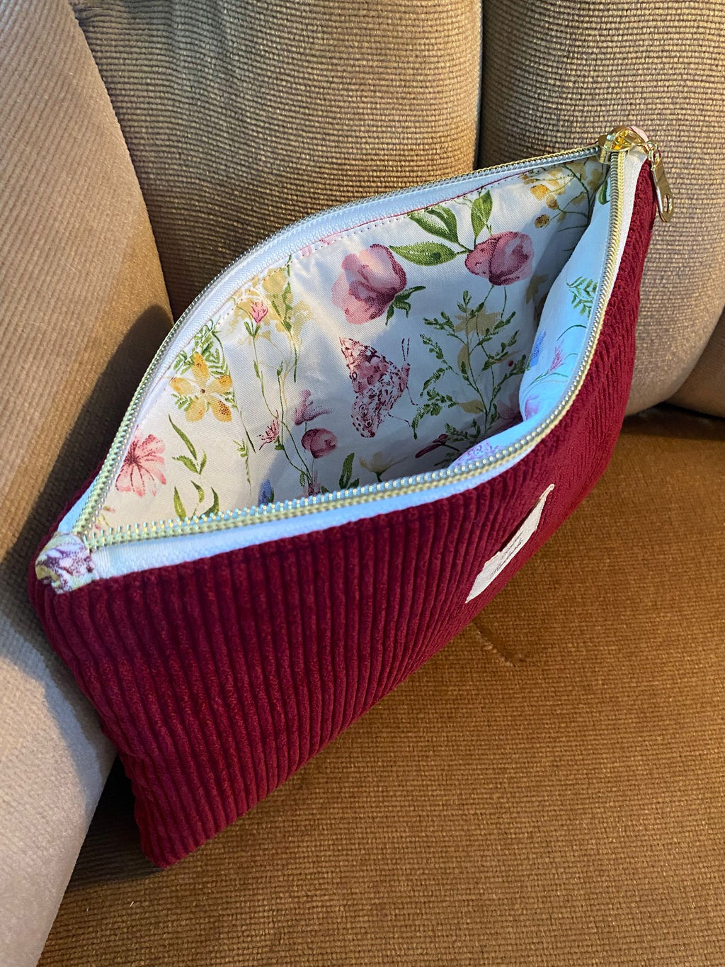 Pochette Velvet Bordeaux