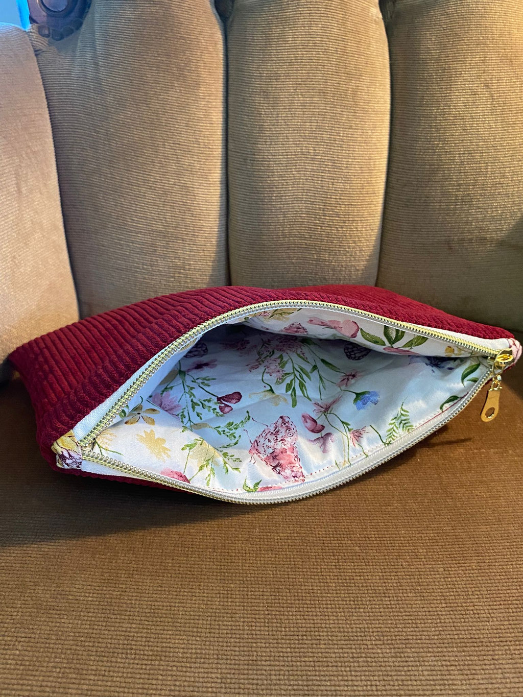 Pochette Velvet Bordeaux