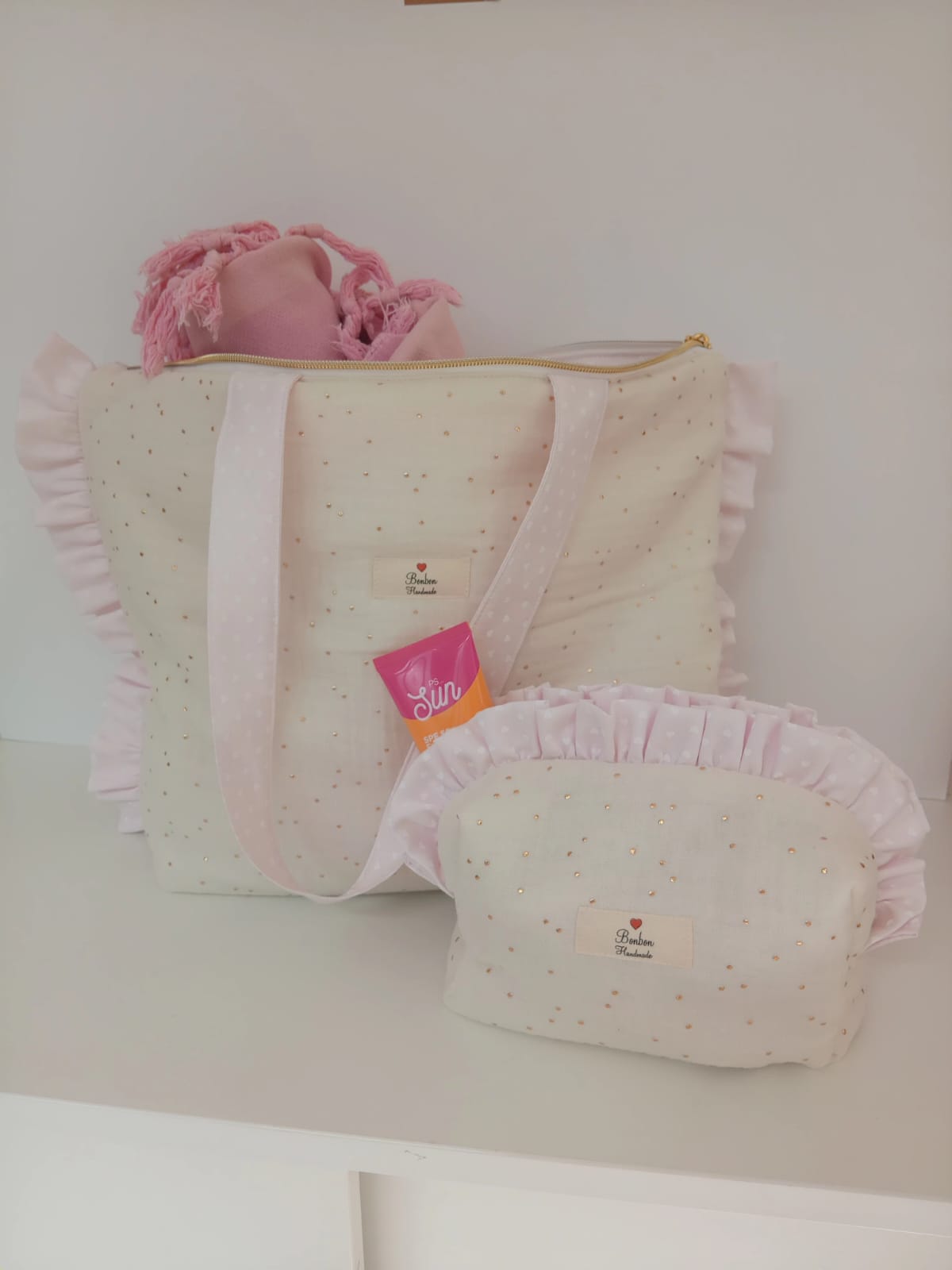 Tote bag "Romantic Gold"