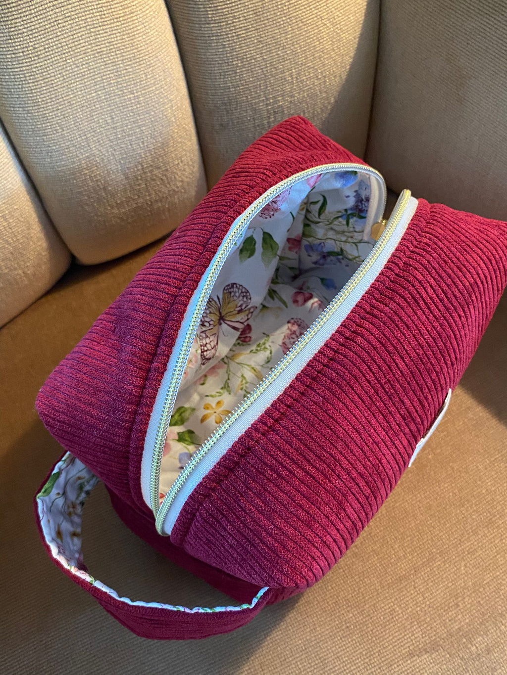 Beauty Bag Velvet Bordeaux