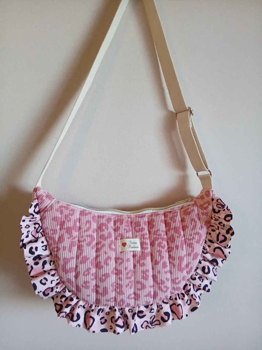 Croissant Bag Velvet Leopard