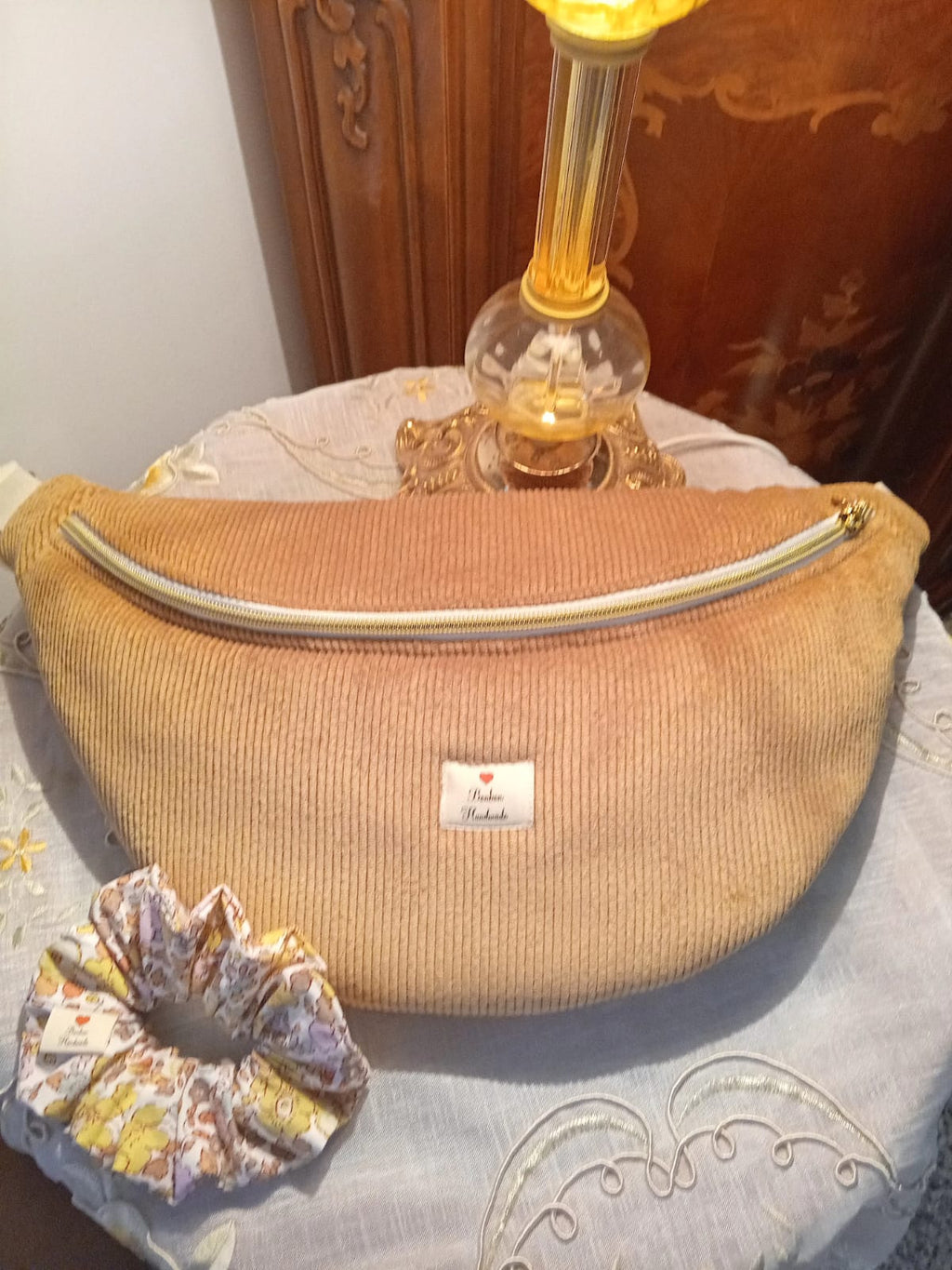 Sac banane Velvet Cammello