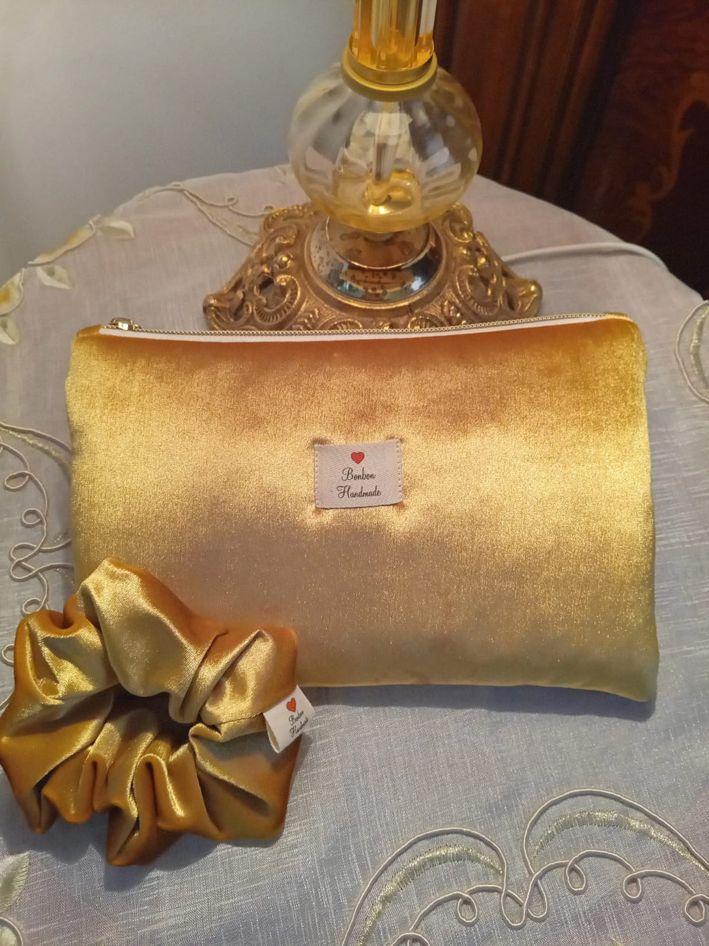 Pochette Velvet Gold