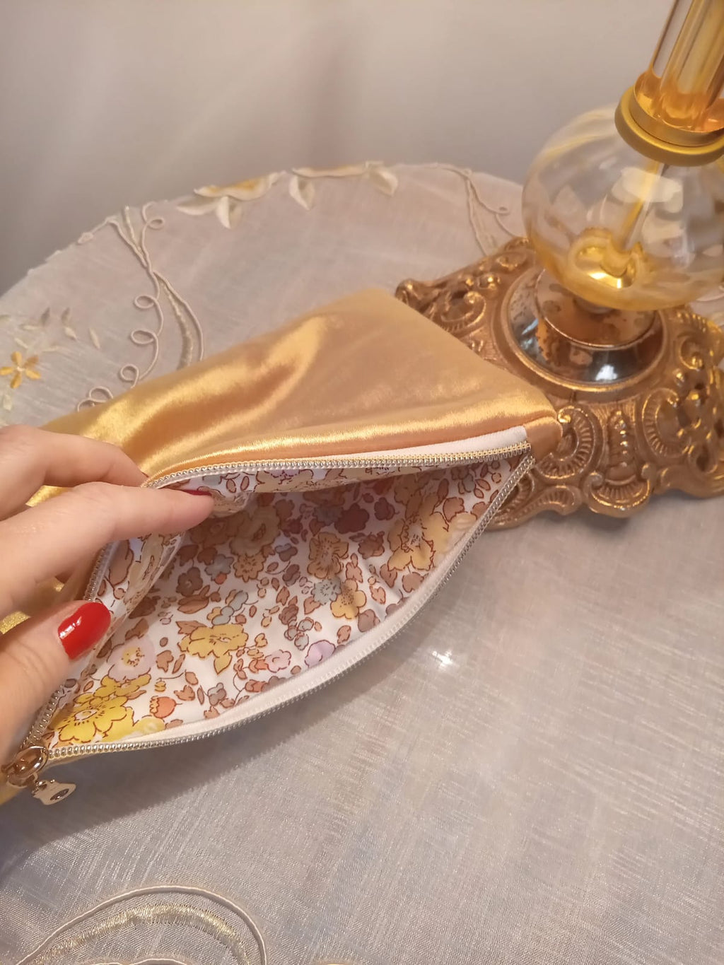 Pochette Velvet Gold