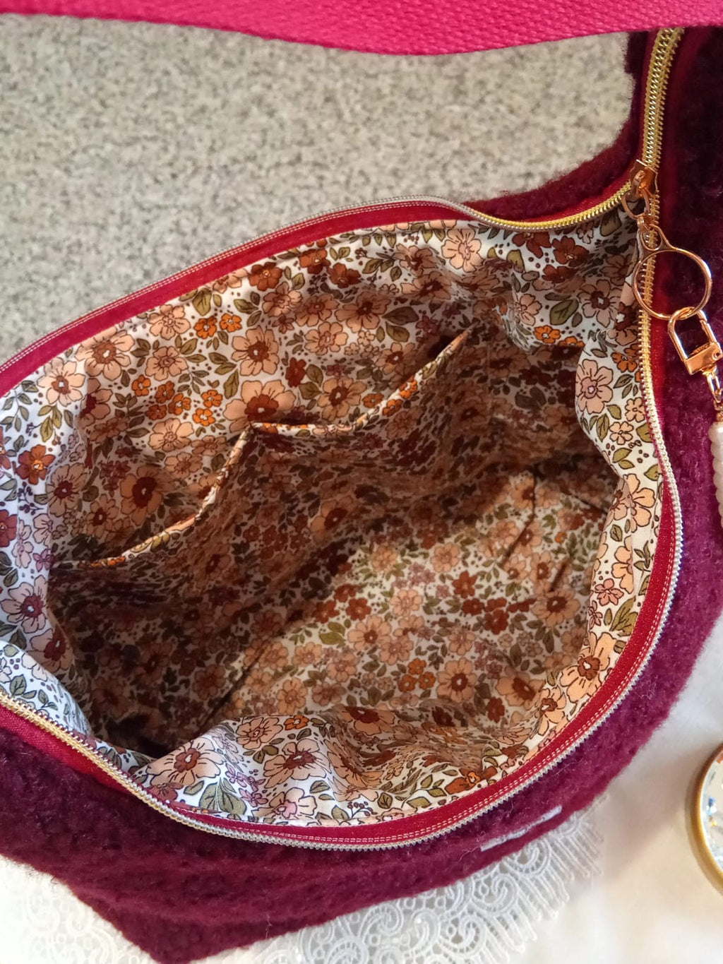 Ruby Bag Red Bouclè