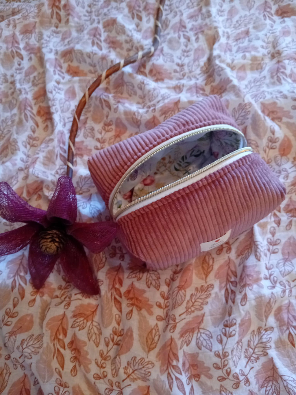 Beauty Bag Velvet Rosa