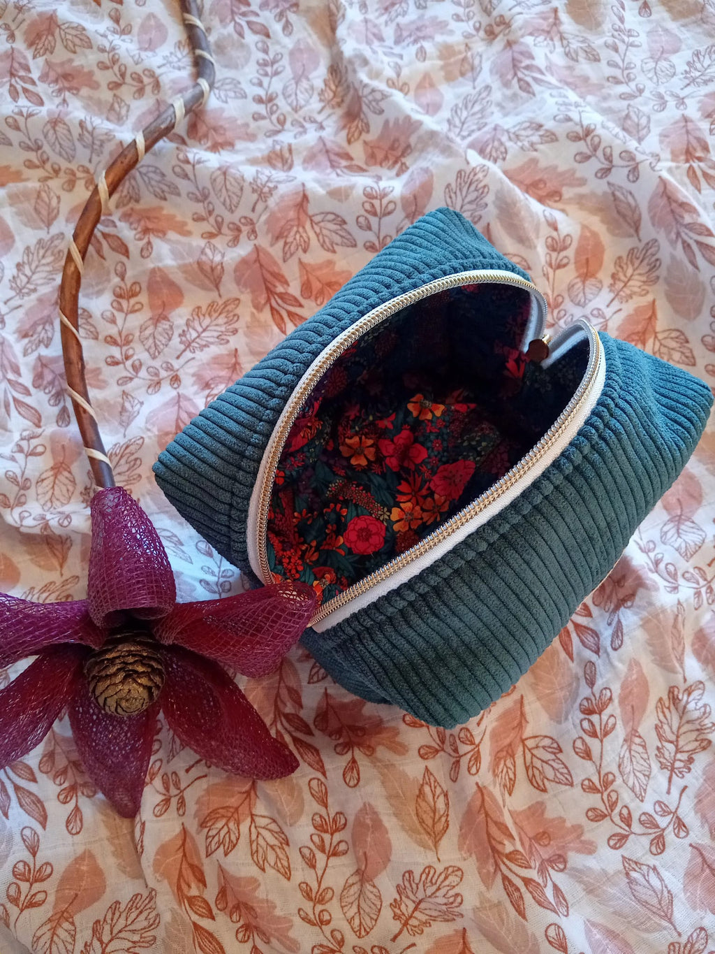 Beauty Bag Velvet Verde