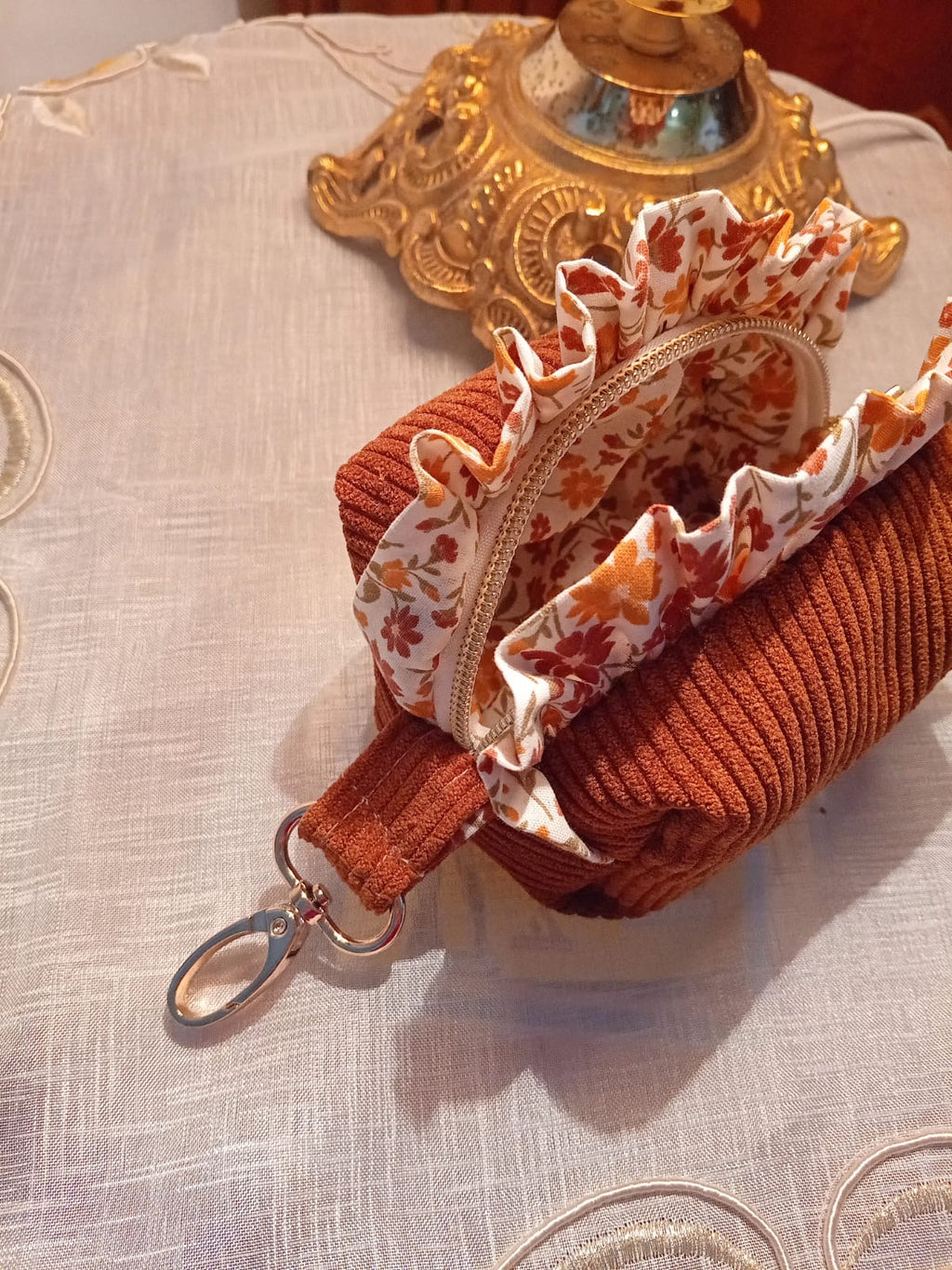 Mini Beauty Bag Velvet Cannella