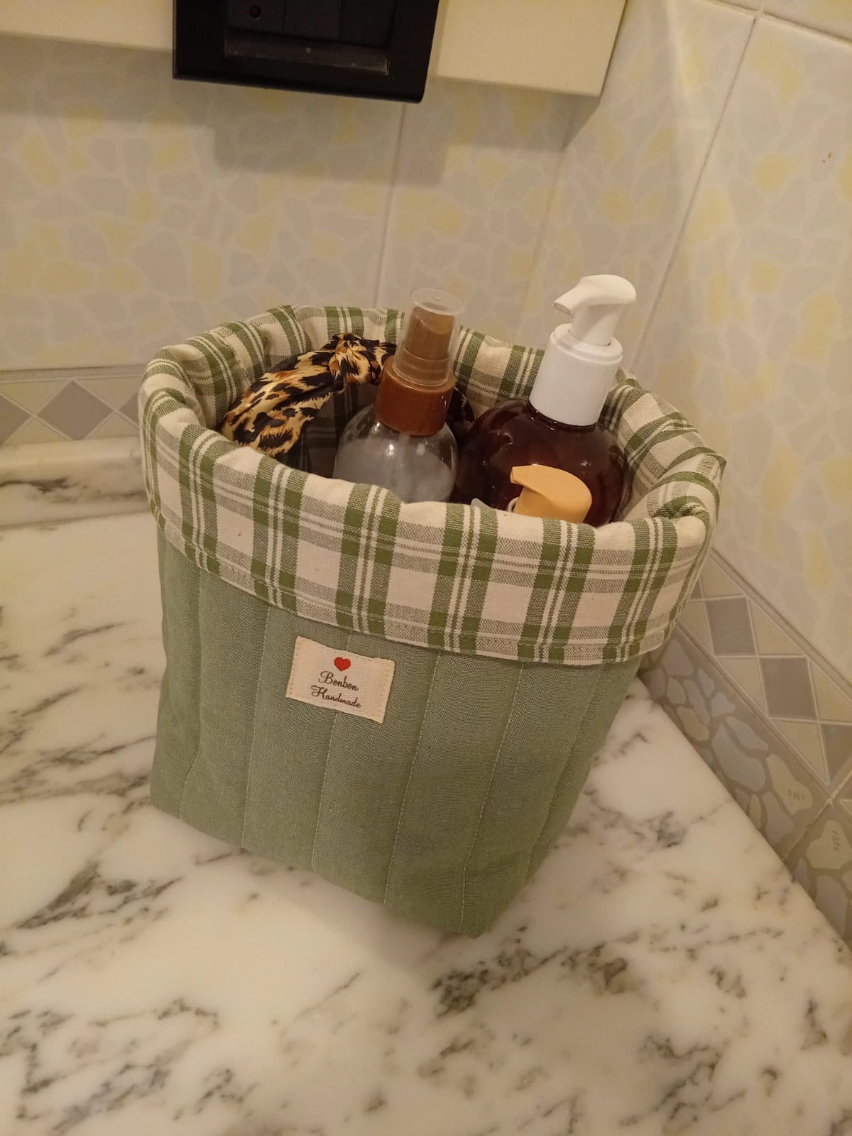 Cestino Imbottito Porta Skincare